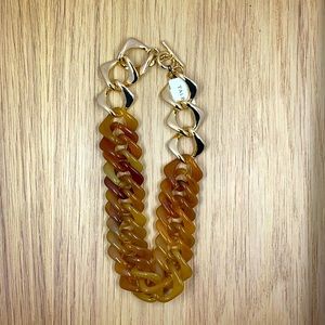 NWT Talbots Gold and Tortoise Necklace